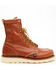 Image #2 - Thorogood Men's 8" American Heritage Moc Work Boots - Soft Toe, Brown, hi-res