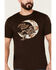 Moonshine Spirit Men's Graphic Short Sleeve Serenade Brown T-Shirt , Dark Brown, hi-res