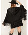 Image #4 - Shyanne Women's Shelby Faux Suede Fringe Capelet, Black, hi-res