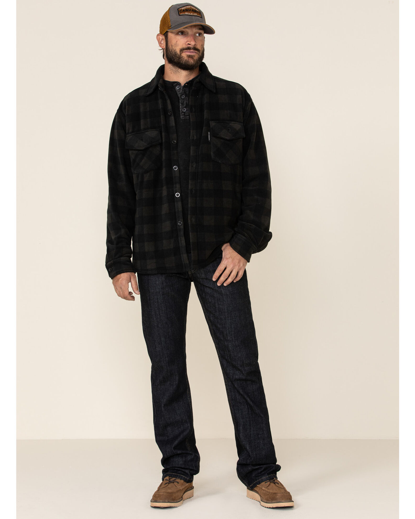 Outback Trading Co Men's Big Plaid Print Long Sleeve Western Flannel Shirt