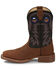 Image #3 - Justin Men's Show Stopper Wester Boots - Broad Square Toe, Brown, hi-res