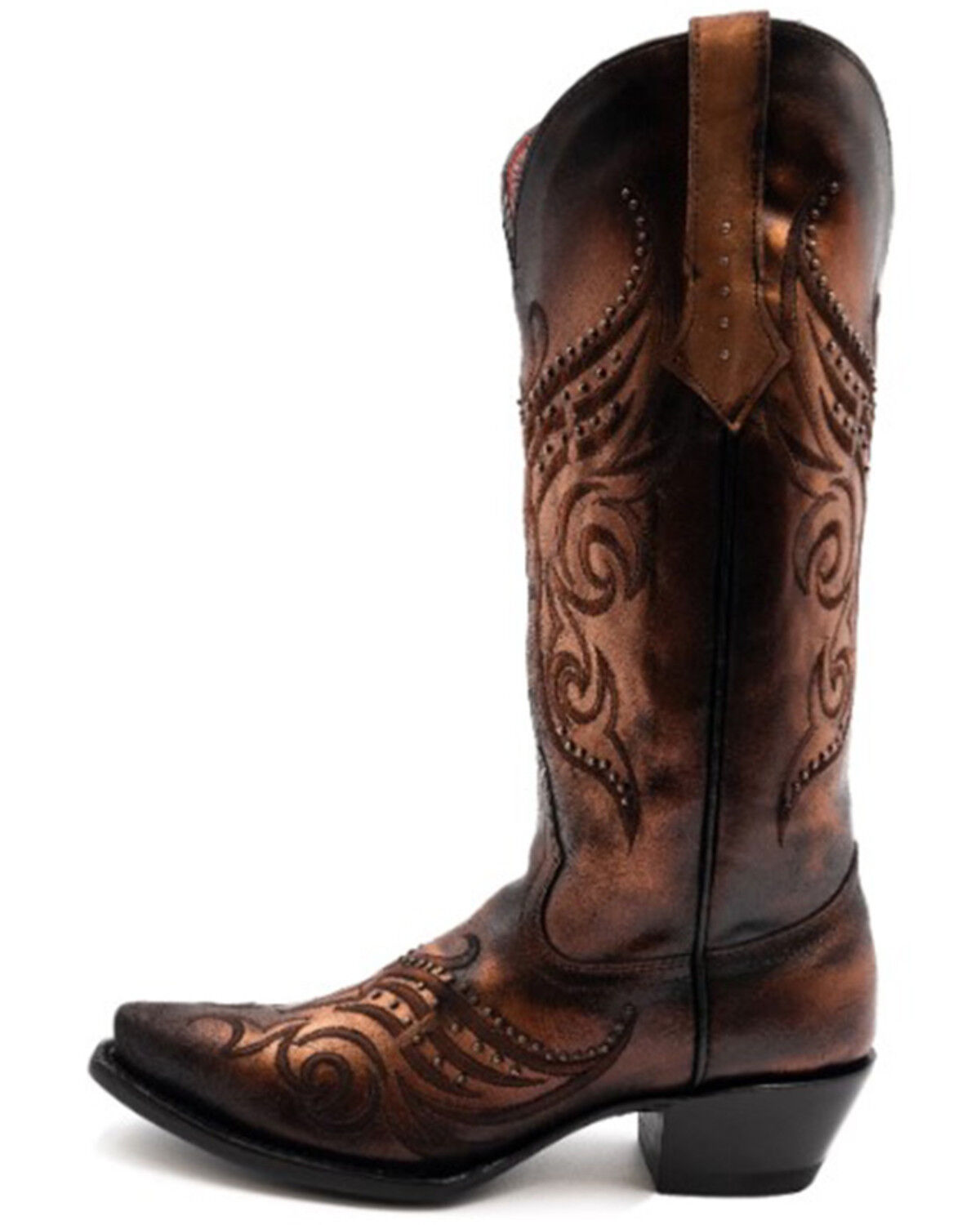 Image #3 - Ferrini Women's Masquerade Western Boots - Snip Toe, Copper, hi-res
