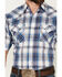 Image #3 - Ely Walker Men's Plaid Print Short Sleeve Pearl Snap Western Shirt, White, hi-res