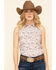 Rough Stock by Panhandle Women's Wimberly Vintage Print Sleeveless Western Shirt , Ivory, hi-res