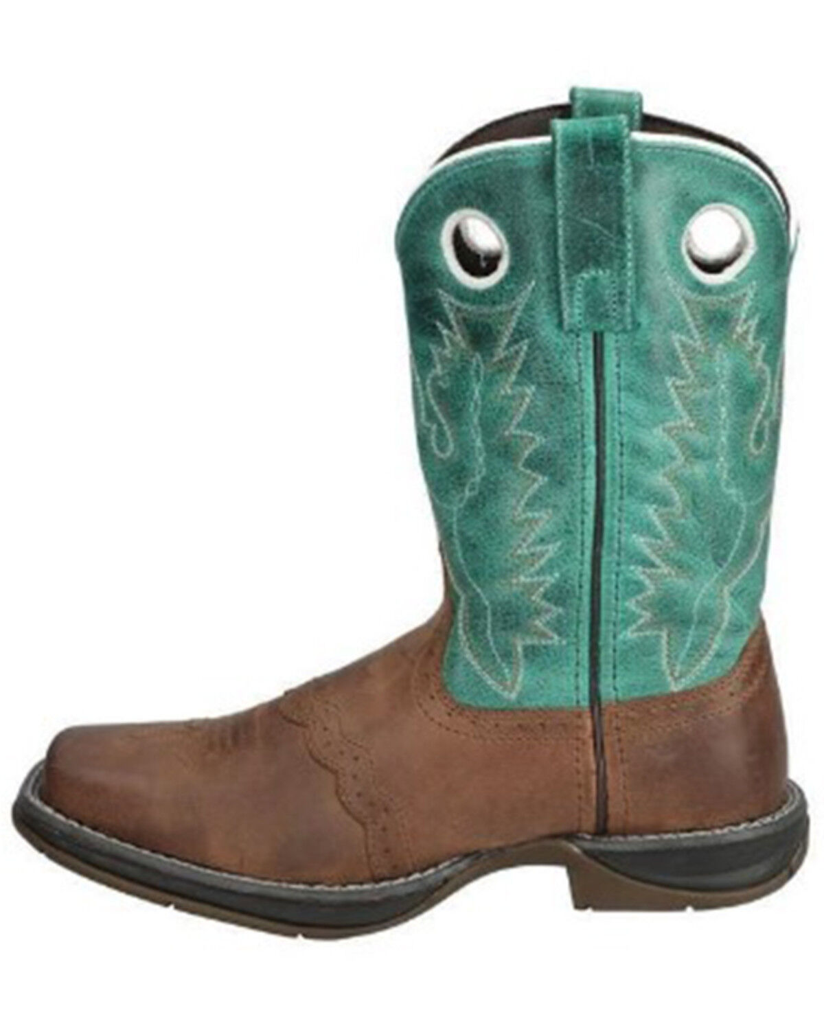 Image #3 - Smoky Mountain Women's Prairie Western Boots - Broad Square Toe, Turquoise, hi-res