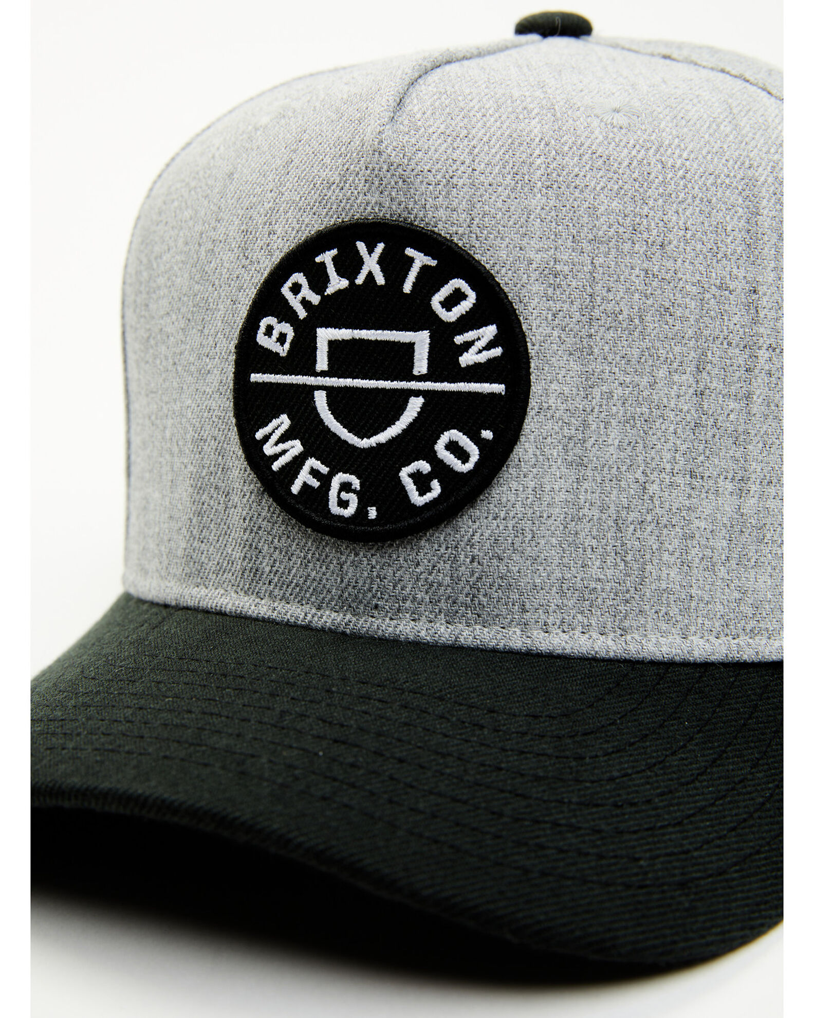 Image #2 - Brixton Men's Crest Ball Cap, Heather Grey, hi-res