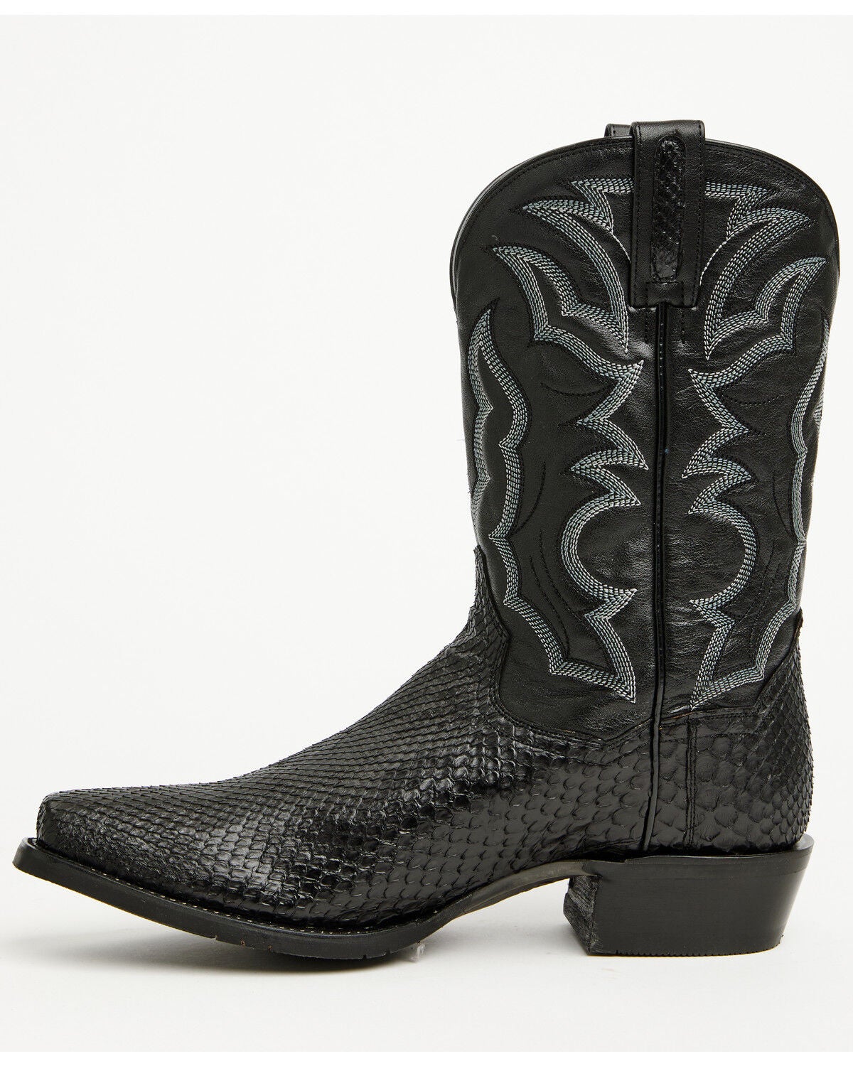 Image #3 - Dan Post Men's Exotic Python Western Boots - Square Toe, Black, hi-res