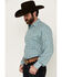 Image #2 - Stetson Men's Medallion Print Long Sleeve Snap Western Shirt, Teal, hi-res