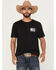 Image #2 - Ariat Men's Freedom Stripe Short Sleeve Graphic T-Shirt, Black, hi-res
