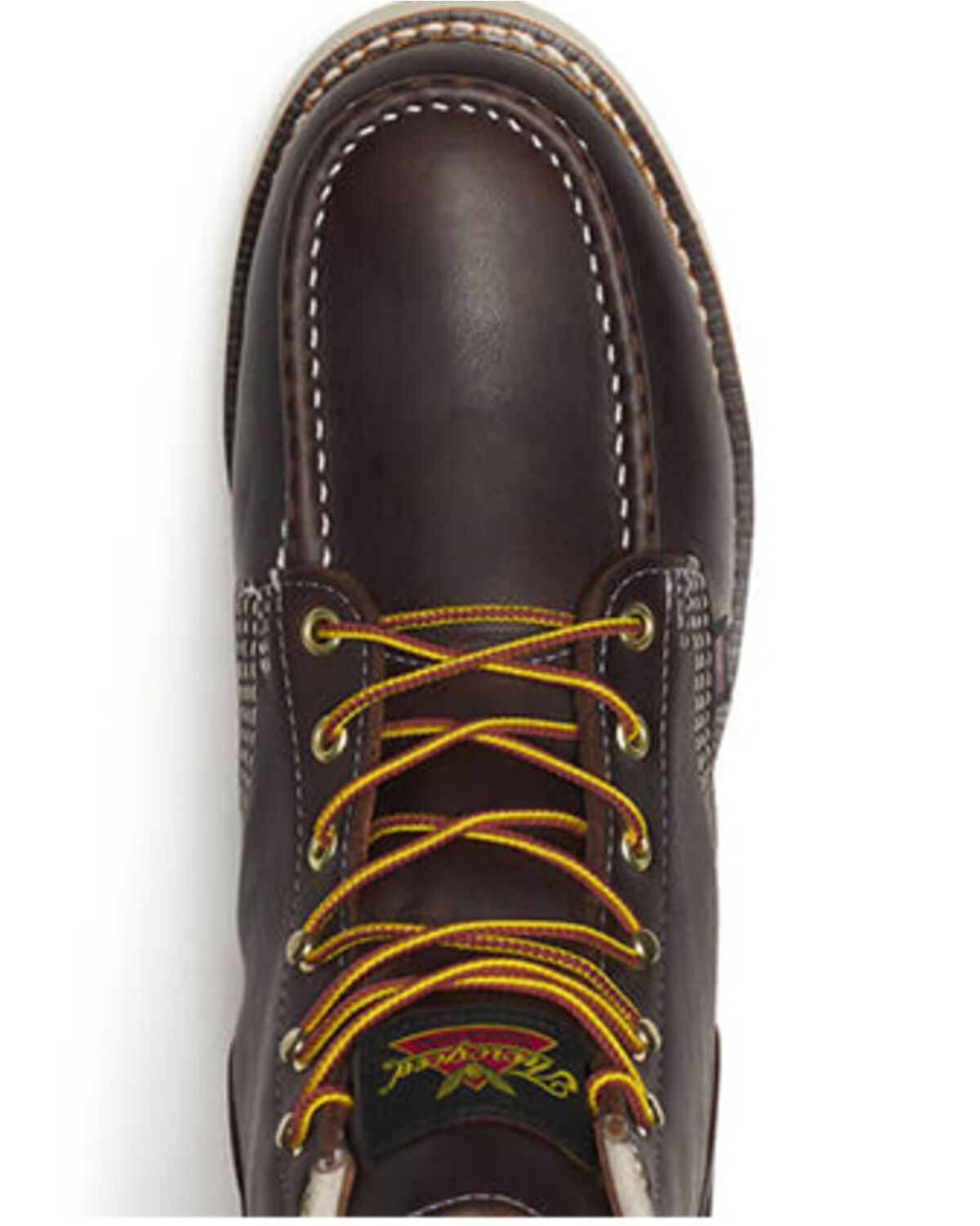 Image #4 - Thorogood Men's 6" Briar Pitstop Waterproof Work Boots - Moc Toe, Brown, hi-res