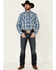 Image #2 - West Made Men's Dobby Plaid Long Sleeve Pearl Snap Western Shirt, , hi-res