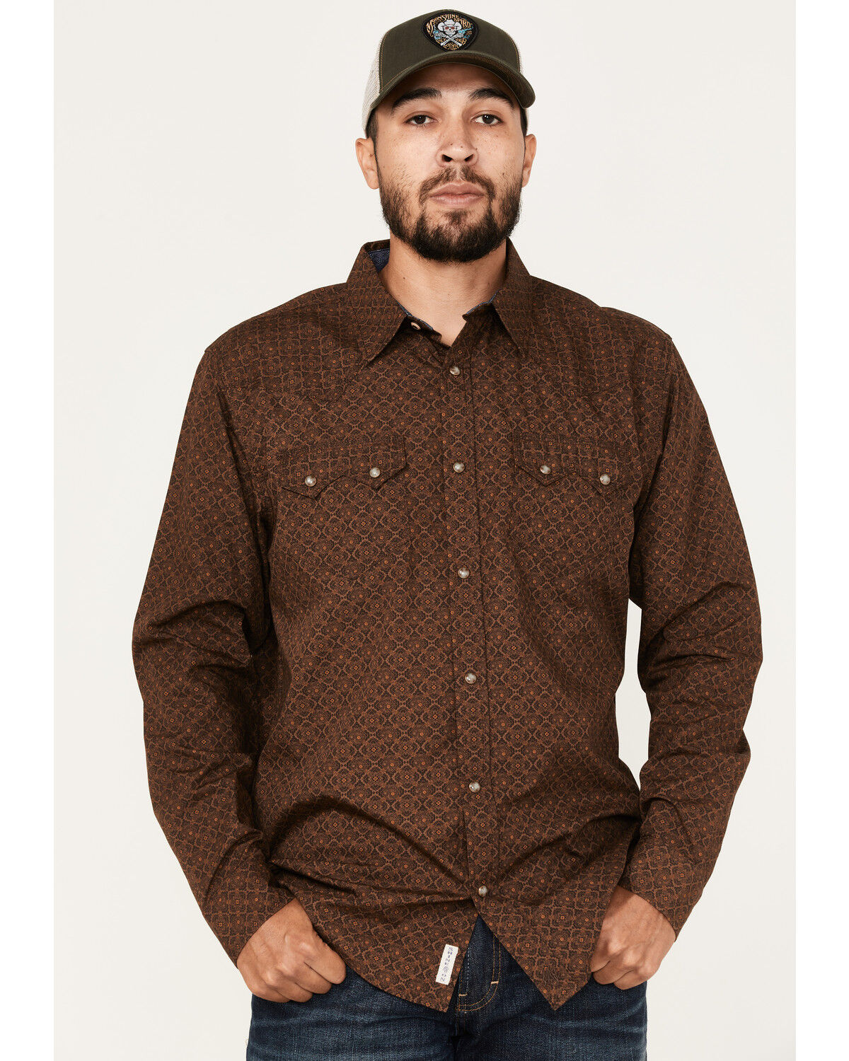 Image #1 - Moonshine Spirit Men's Medallion Print Long Sleeve Snap Western Shirt, , hi-res