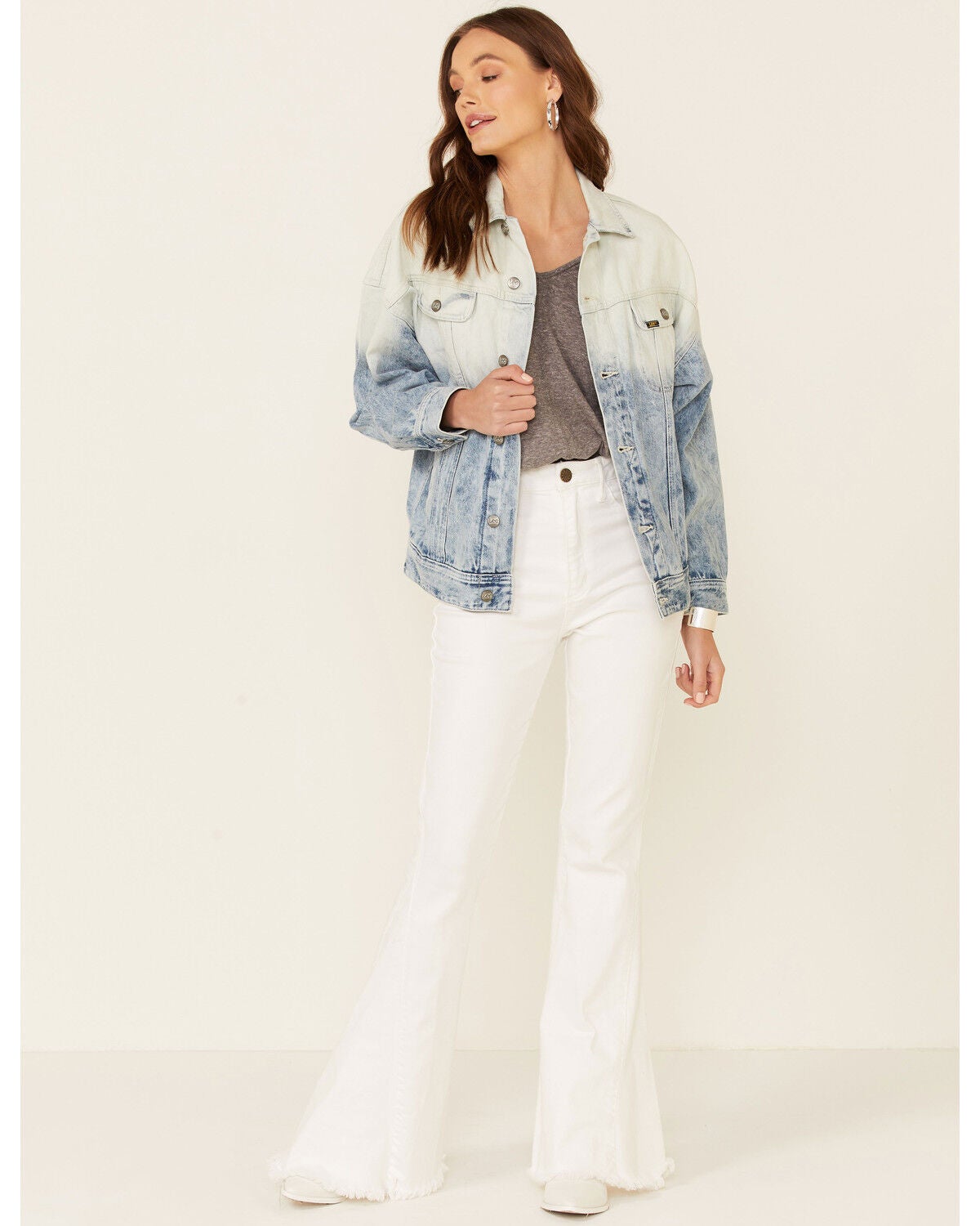 Lee Women's Light Acid Wash Oversized 
