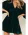Image #3 - Free People Women's Portia Velvet Mini Dress, Green, hi-res