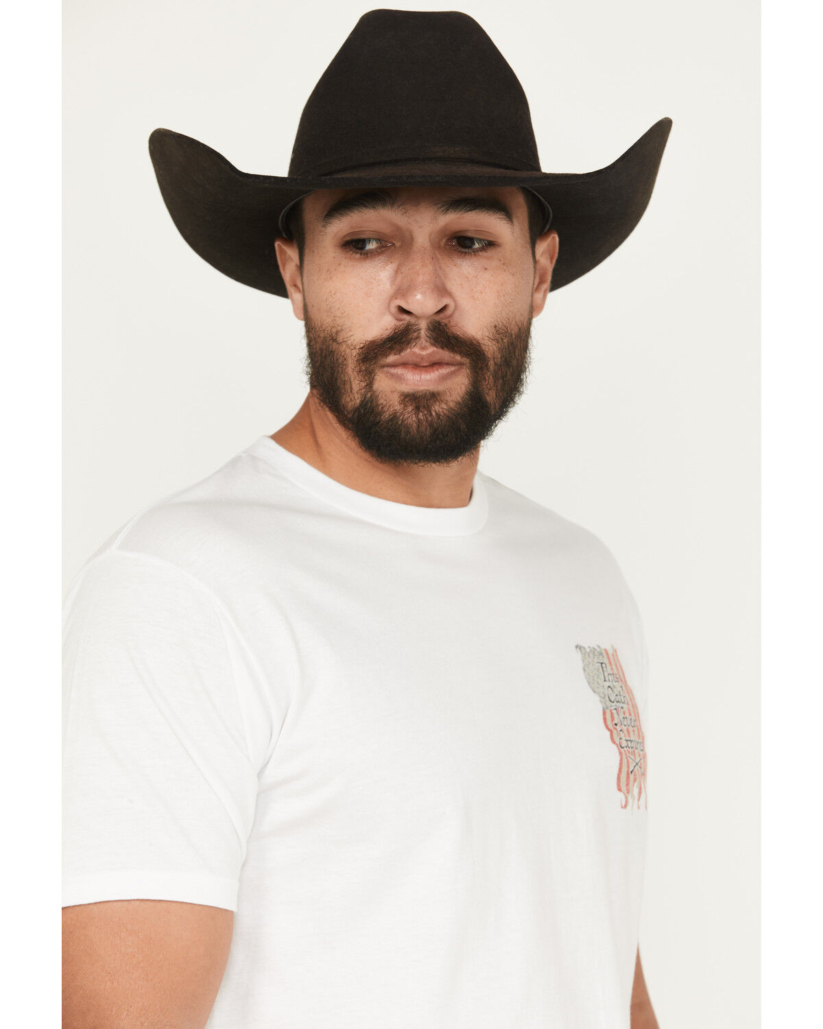 Image #4 - Howitzer Men's Never Americana Short Sleeve Graphic T-Shirt, White, hi-res
