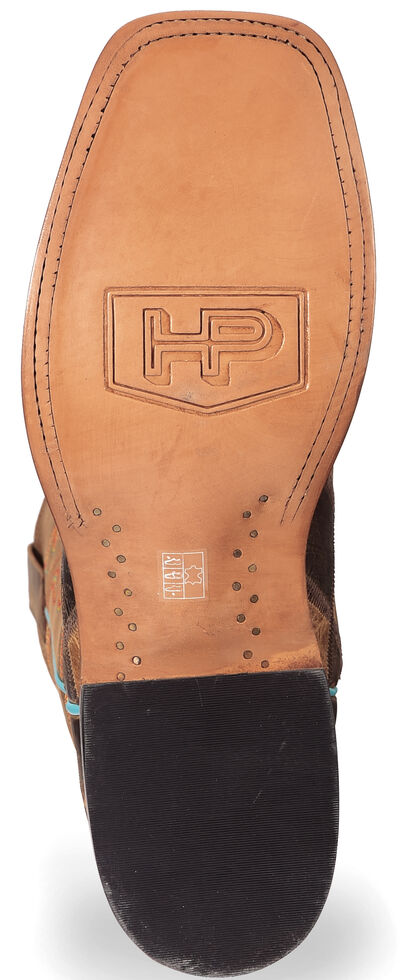 Horse Power Men's Patchwork Western Boots - Square Toe, Brown, hi-res