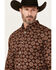 Image #2 - Cody James Men's Bite The Bullet Southwestern Print Long Sleeve Button-Down Stretch Western Shirt, Brown, hi-res