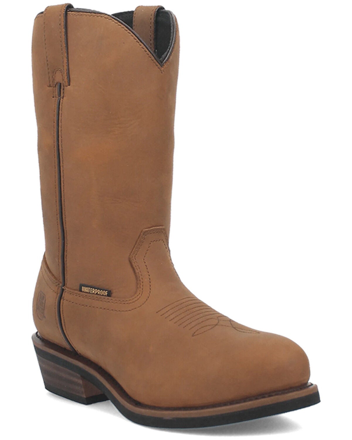 Image #2 - Dan Post Men's Albuquerque Waterproof Western Work Boots - Soft Toe, Distressed, hi-res