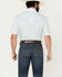 Image #4 - Panhandle Men's Micro Vertical Striped Short Sleeve Pearl Snap Western Shirt , Mint, hi-res