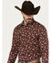 Image #2 - Cody James Men's Fiery Paisley Print Long Sleeve Snap Western Shirt, Burgundy, hi-res