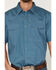 Image #3 - Gibson Trading Co Men's Basic Solid Short Sleeve Snap Western Shirt, Dark Teal, hi-res