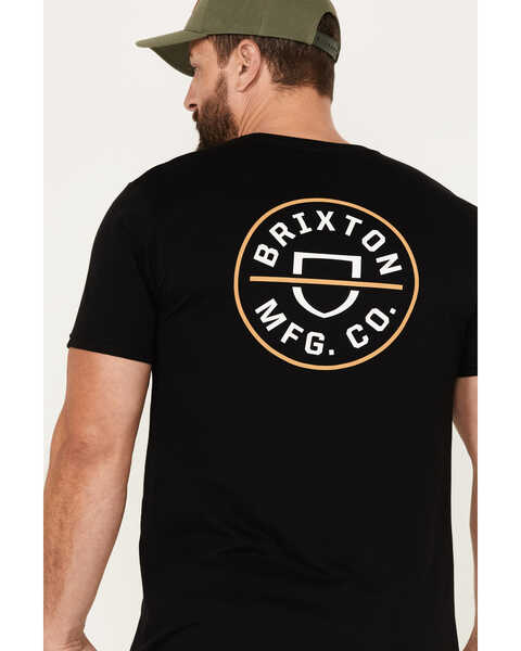Brixton Men's Crest II Logo Graphic T-Shirt , Black, hi-res