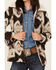 Image #2 - Powder River Outfitters Women's Southwestern Jacquard Fringe Coat, Brown, hi-res