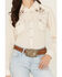 Image #3 - Cowgirl Hardware Women's Floral Embroidered Long Sleeve Snap Western Shirt, Cream, hi-res
