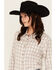 Image #2 - Shyanne Women's Plaid Print Long Sleeve Button-Down Western Shirt, Off White, hi-res