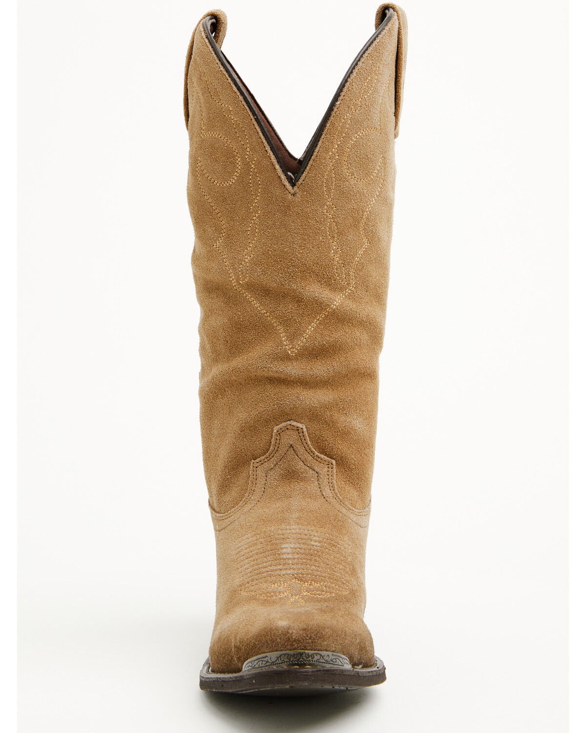Image #5 - Laredo Women's Meadowlark Suede Western Boots - Round Toe, Camel, hi-res