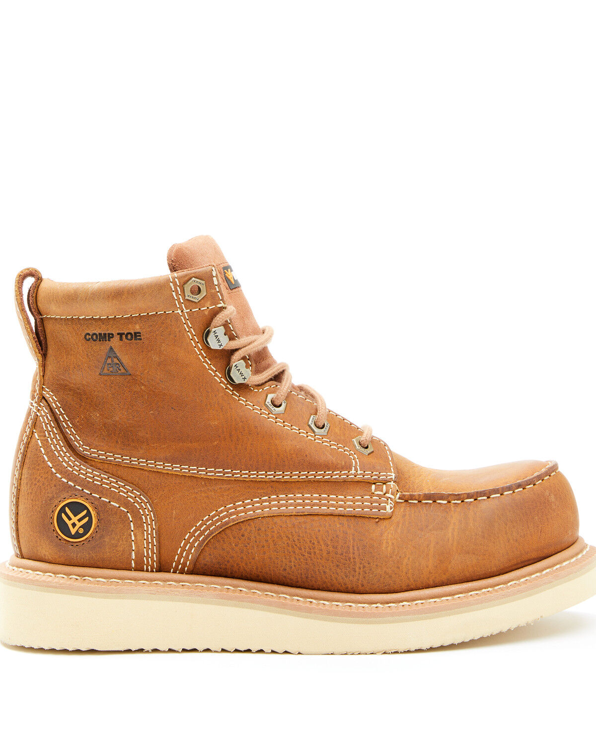 Image #2 - Hawx Men's 6" Grade Work Boots - Composite Toe, Brown, hi-res