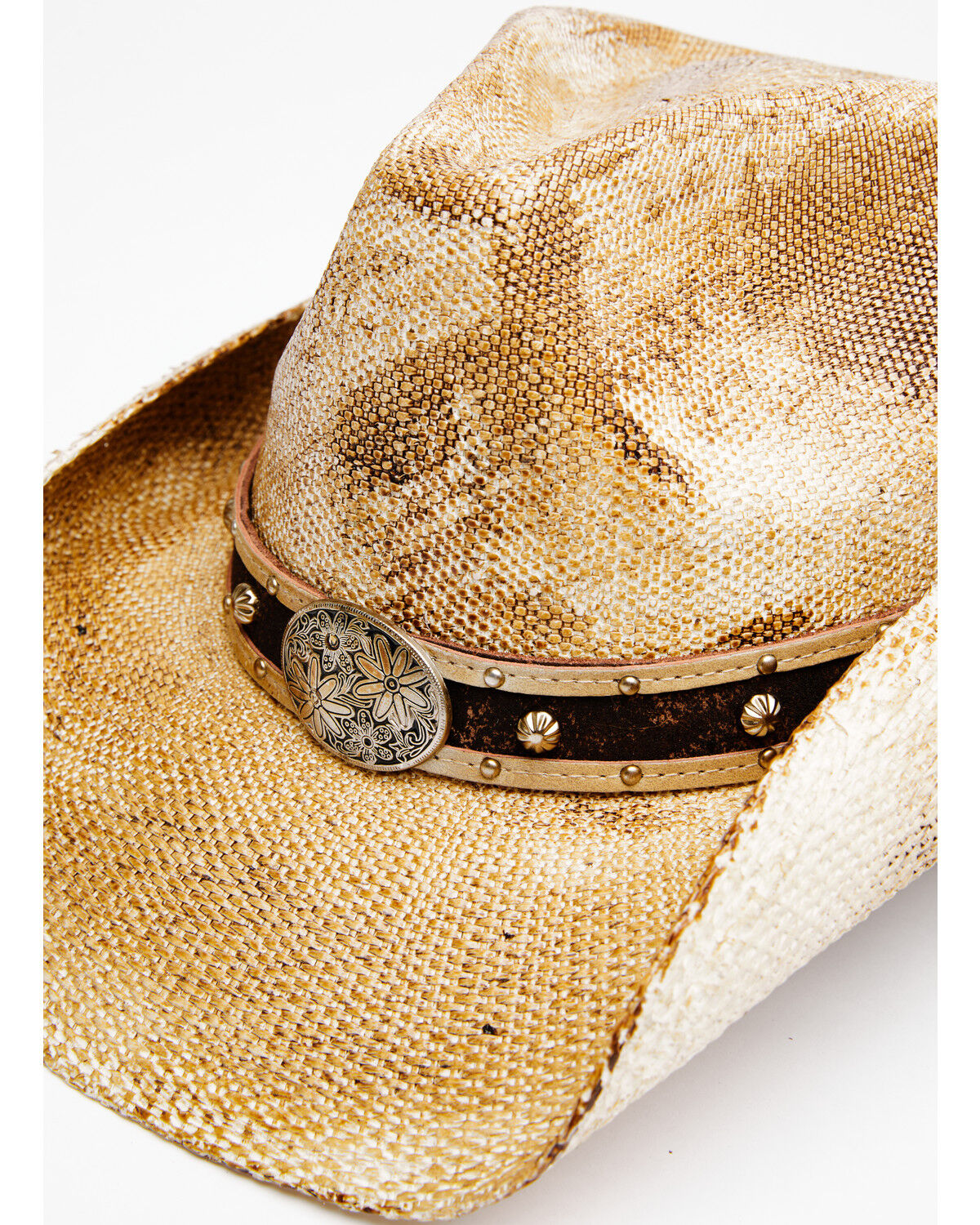 Image #2 - Shyanne Women's Natural Gori Straw Western Hat, Natural, hi-res