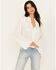 Image #1 - Cleo + Wolf Women's Cropped Button-Down Blouse, Cream, hi-res