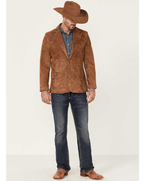 Image #2 - Cody James Men's Leather Blazer , Brown, hi-res