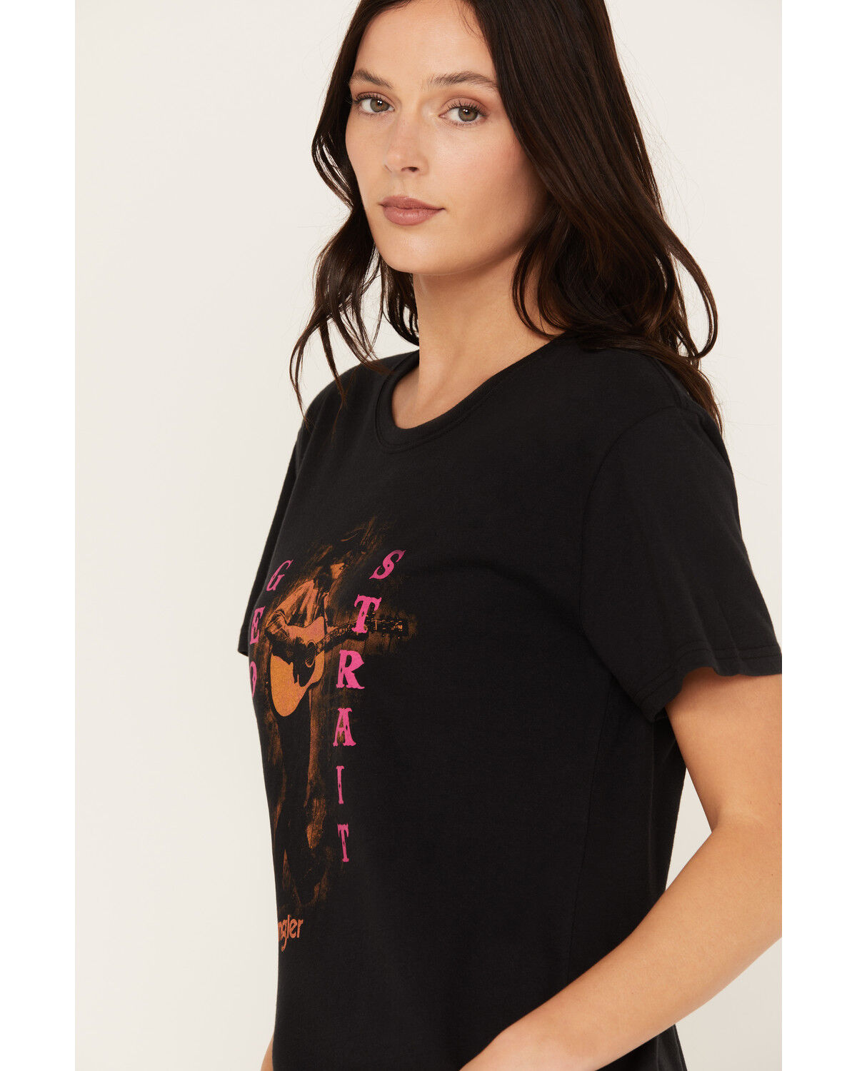 Image #2 - George Strait by Wrangler Women's Short Sleeve Concert Graphic Tee, Black, hi-res