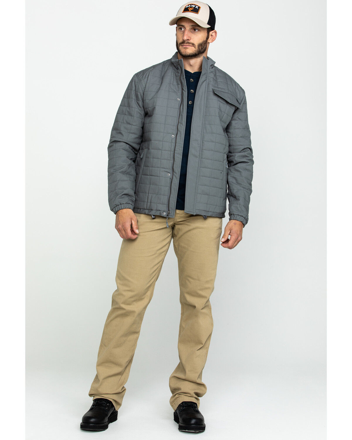 Image #6 - Wrangler Men's Chore Quilted Jacket, Slate, hi-res