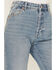 Image #2 - Rolla's X AC/DC Women's Medium Wash Mid Rise Studded 90s Relaxed Straight Denim Jeans, Medium Wash, hi-res