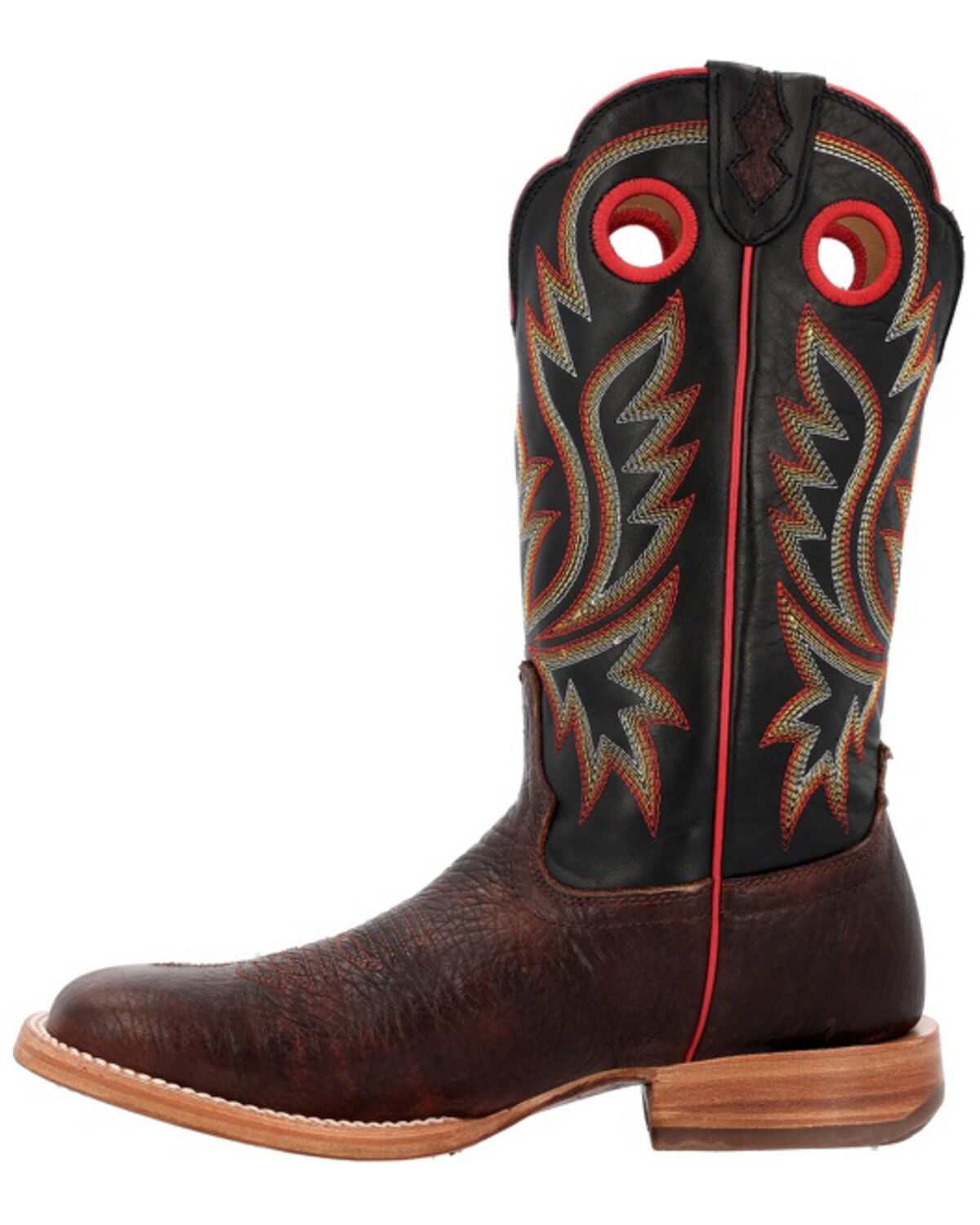 Image #3 - Durango Men's PRCA Collection Shrunken Bullhide Western Boots - Broad Square Toe, Multi, hi-res