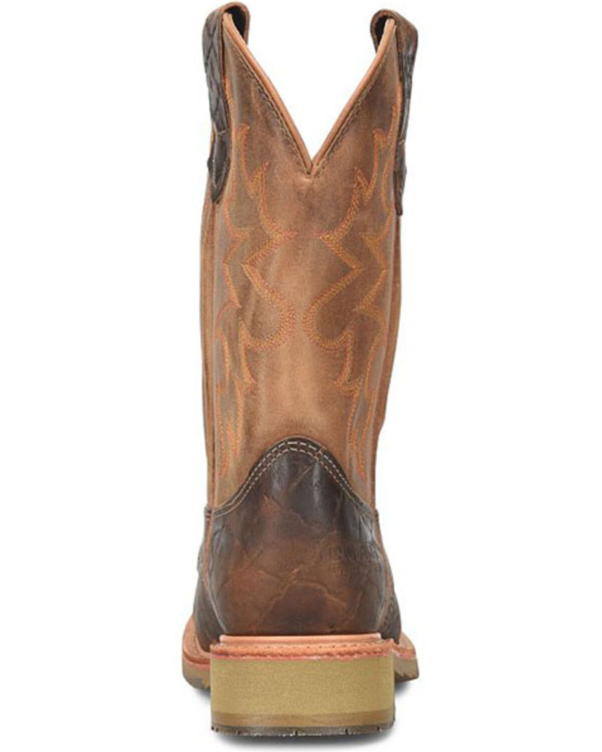 Image #3 - Double H Men's Baker Pull-On Work Boots - Steel Toe, Tan, hi-res