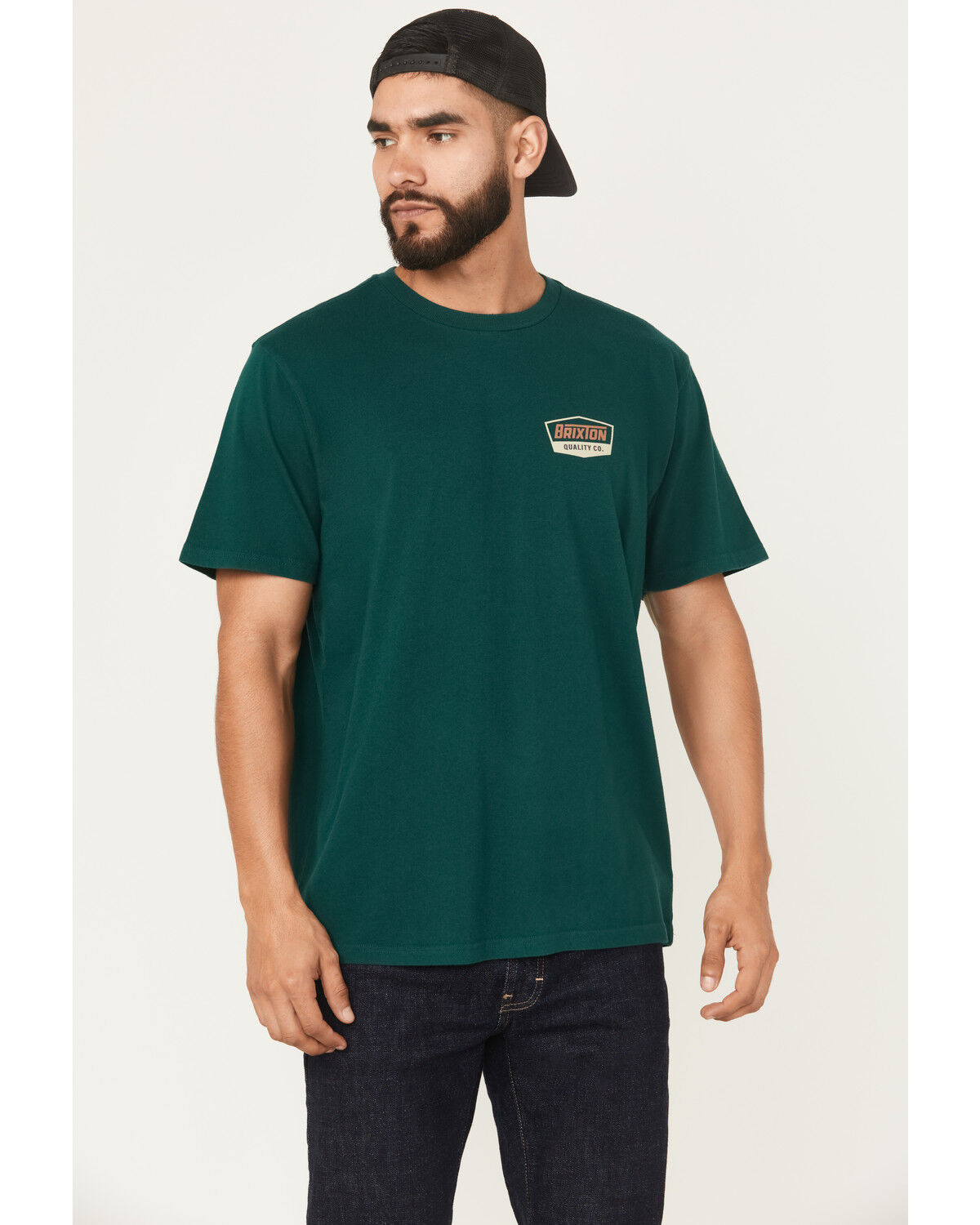 Image #2 - Brixton Men's Regal Logo Short Sleeve Graphic T-Shirt, Dark Teal, hi-res