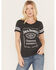 Image #1 - Jack Daniels Women's Label Football T-Shirt , Grey, hi-res