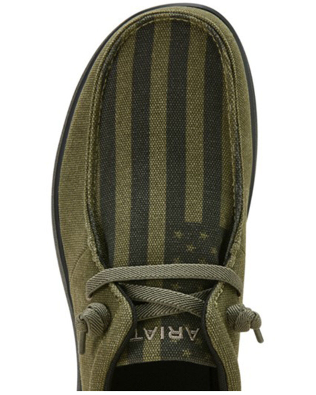 Image #4 - Ariat Men's Hilo Flag Print Casual Shoes - Moc Toe, Olive, hi-res