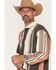 Image #2 - Zach Top X Kimes Ranch Men's Wyatt Striped Long Sleeve Button-Down Polo Shirt, Brown, hi-res