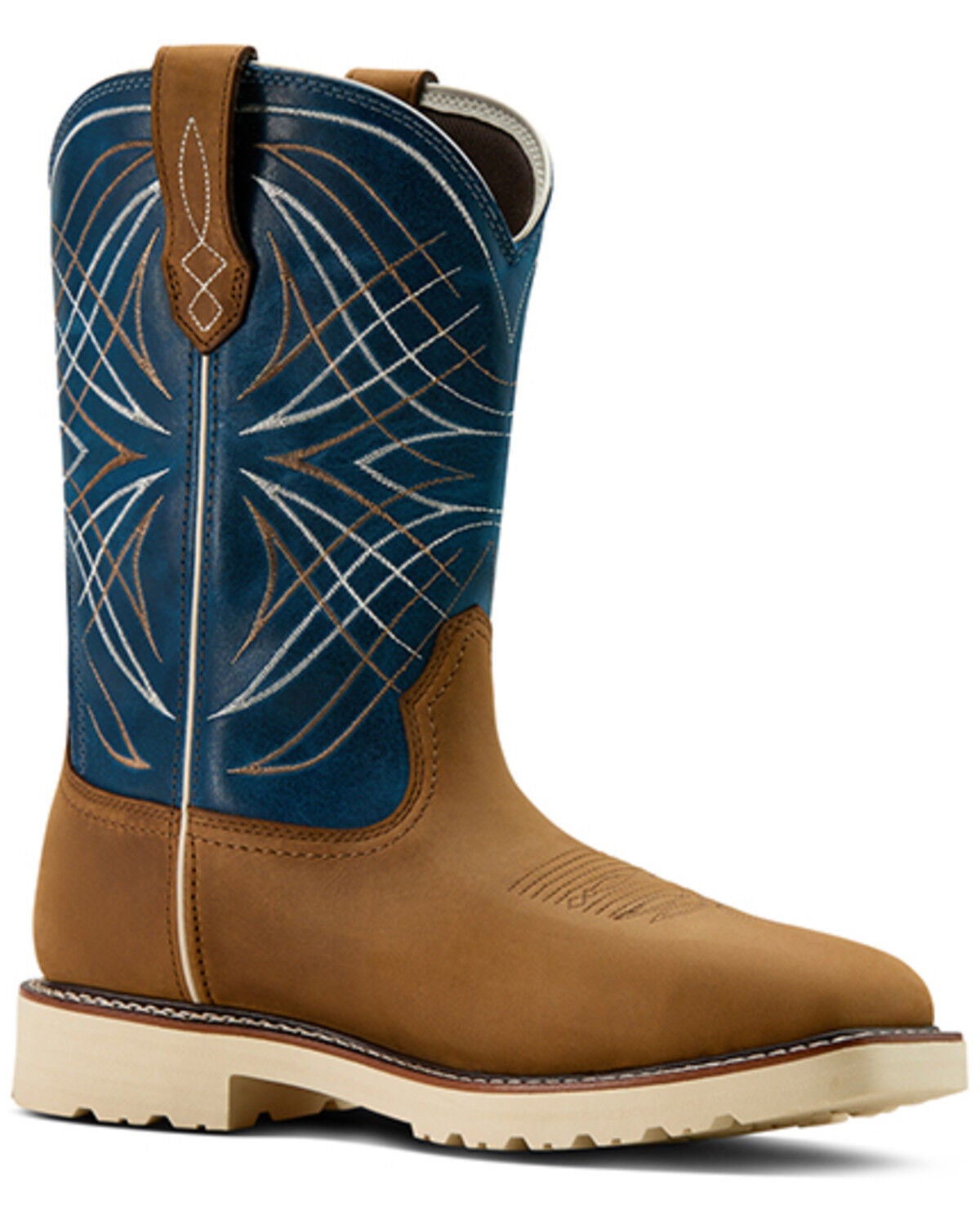 Ariat Men's Activator Waterproof Work Boots - Steel Toe, Brown, hi-res