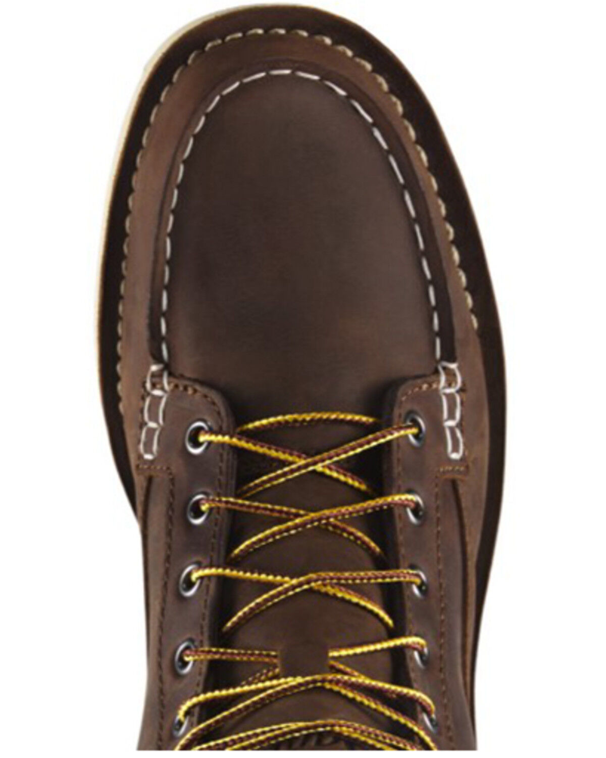 Image #4 - Danner Men's 6" Bull Run Lace-Up Work Boots - Soft Toe, Brown, hi-res