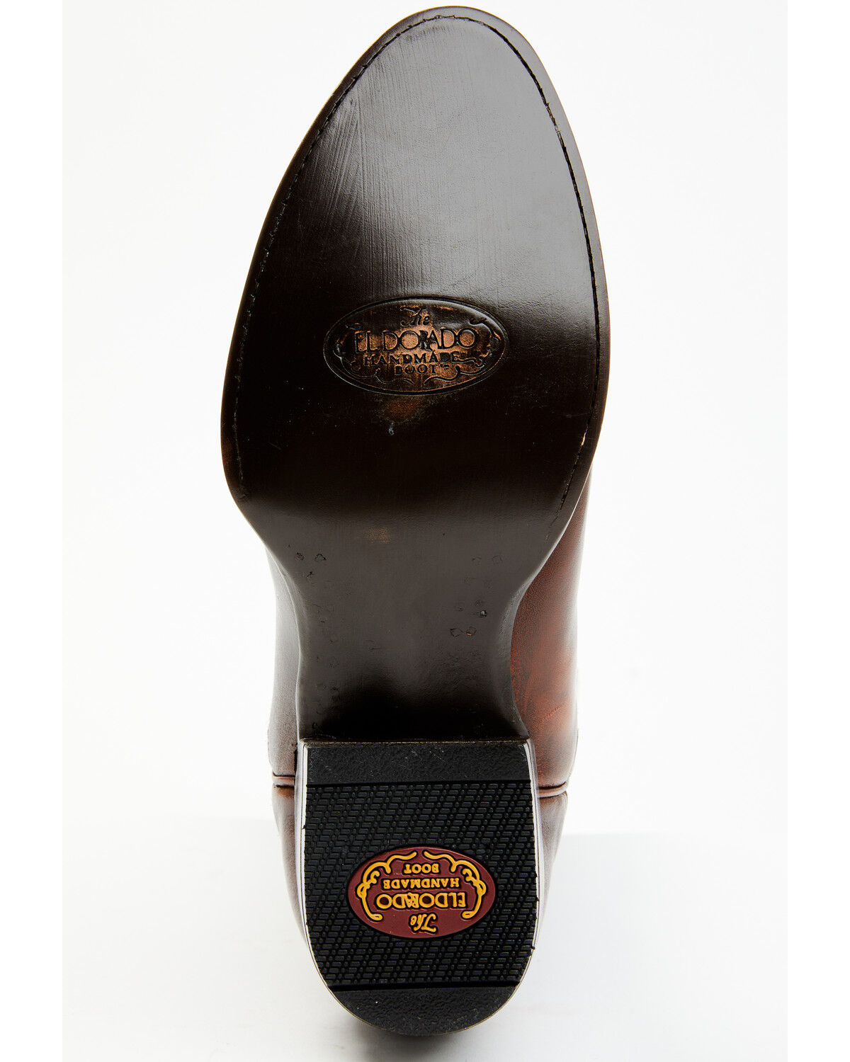Image #7 - El Dorado Men's Calf Leather Western Boots - Round Toe, Tan, hi-res