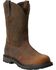 Image #1 - Ariat Men's Groundbreaker Pull On Work Boots - Steel Toe, Brown, hi-res