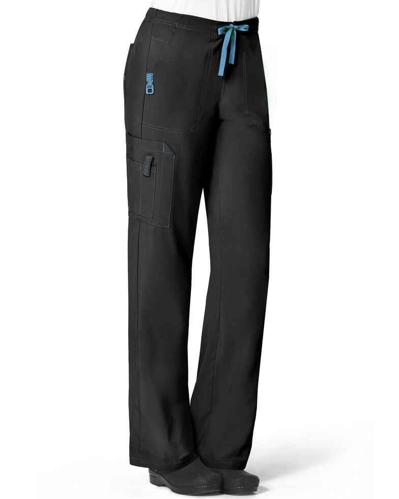 Carhartt Women's Utility Flex Cargo Scrub Pants, Black, hi-res