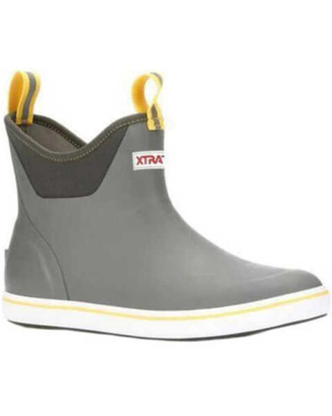 Image #1 - Xtratuf Men's 6" Ankle Deck Work Boots - Round Toe, Grey, hi-res