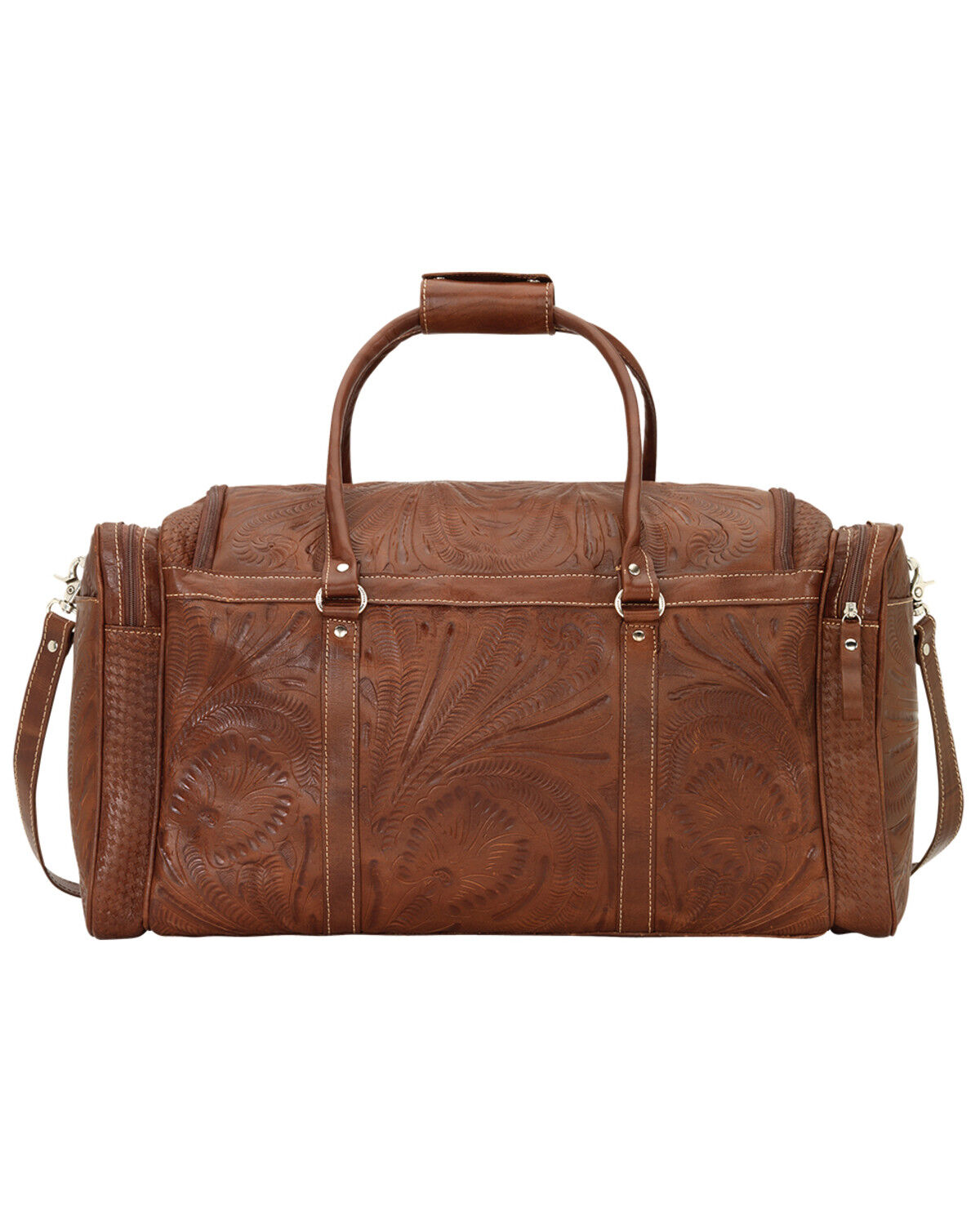 Image #3 - American West Fancy Zip Leather Rodeo Bag, Tan, hi-res